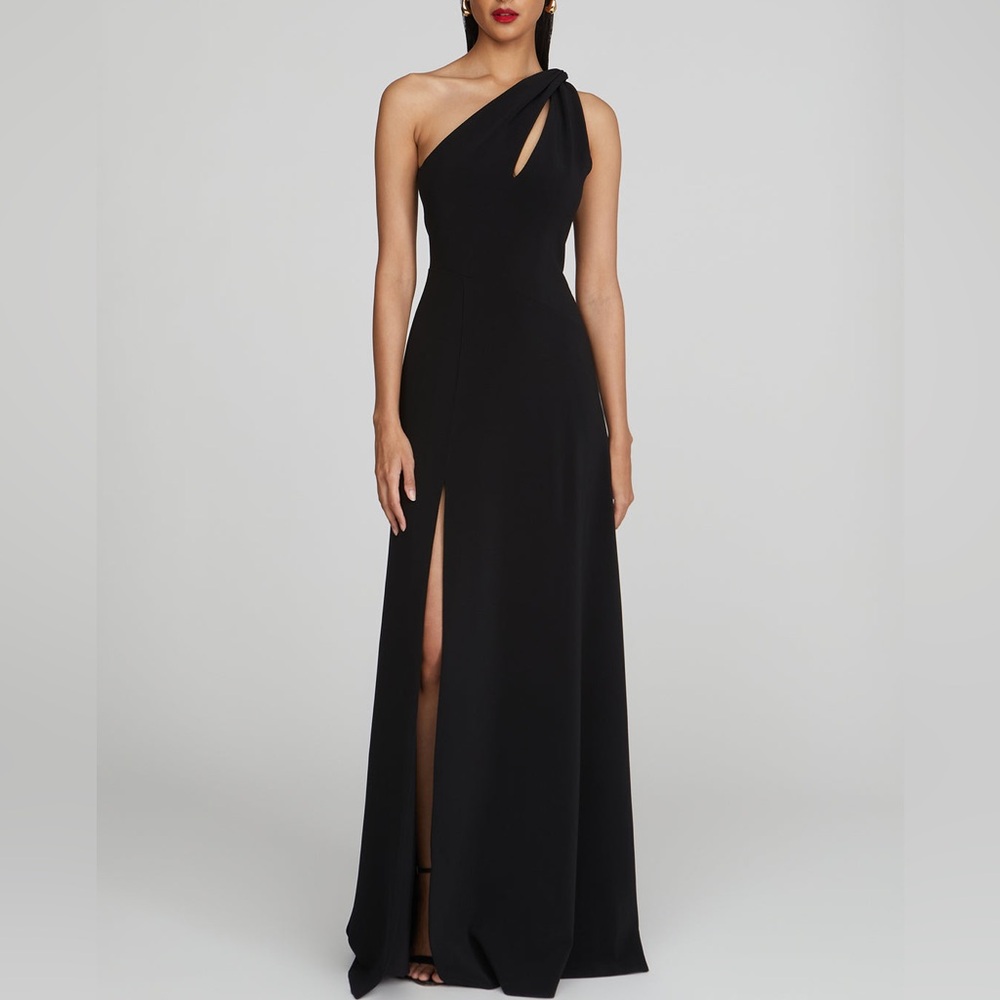 HALSTON NAVI LUXE CREPE GOWN. Size 16 Women 
#248